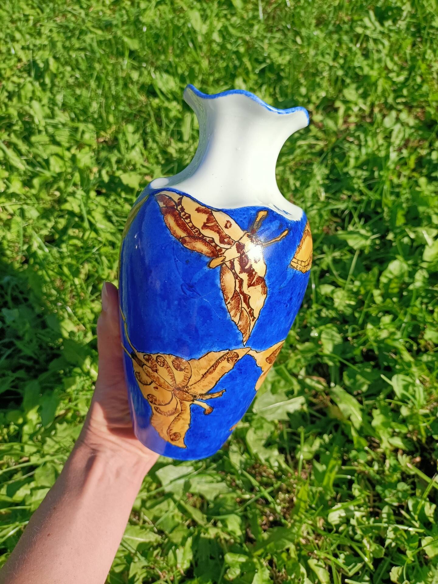 Vase Butterflies Limoges France