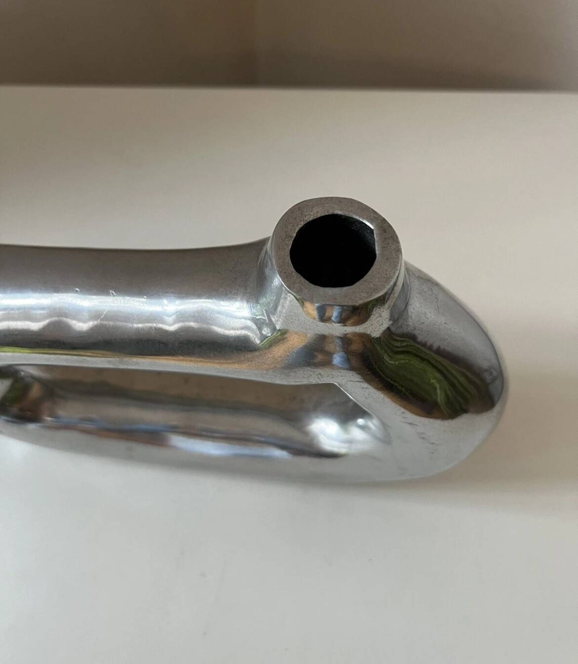 Vintage 1970s asymmetrical cast aluminum modernist soliflore vase