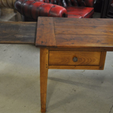 Old flat desk in cherry