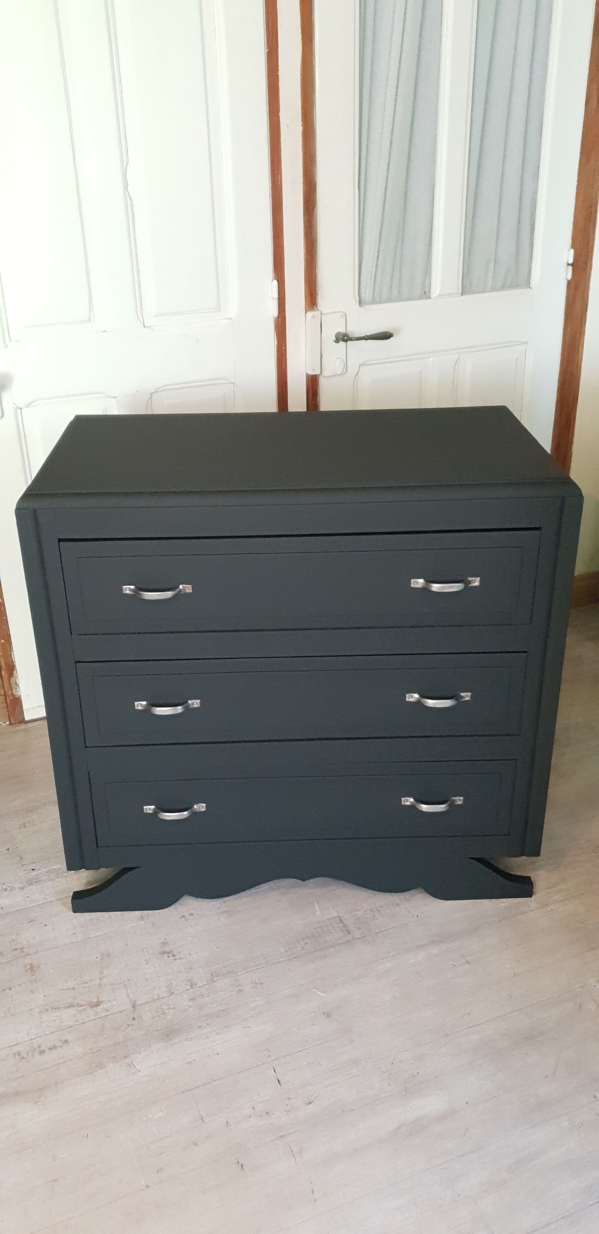 Black Art Deco dresser