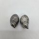 Pair of silver-plated metal bird salt and pepper shakers