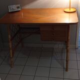 Old vintage rattan desk Lois Sognot