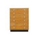 Danish pine veneer chest of drawers with six drawers, 1970s