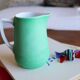 Bavarian porcelain matte green milk jug