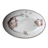 Oval sepia Oxford ironstone plate