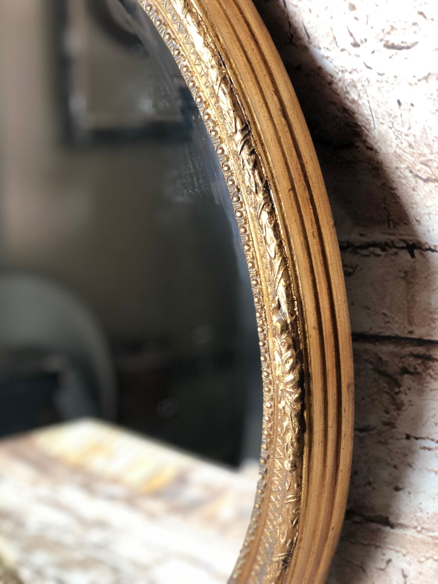 Louis XVI style oval mirror 80