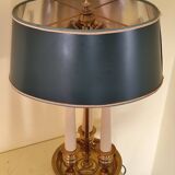 Empire style hot water bottle lamp - bronze and brass candle holder lamp