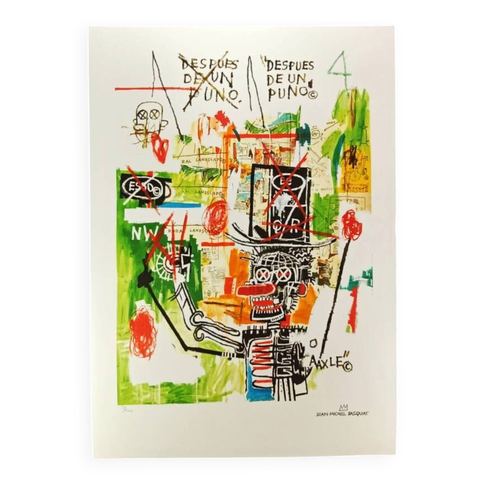 1990s Jean-Michel Basquiat Limited Edition Lithograph -After
