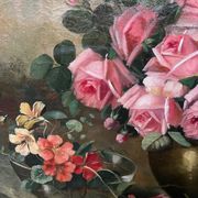 Jan van Steensel, still life with roses. Beautiful frame.