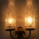 Pair 1960 brass wall light
