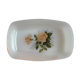 Ravier ancien Arcopal motif rose verre blanc