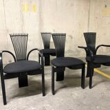 Set of 2 armchairs and 2 chairs "Totem", Torstein Nilsen, Westnofa 1980