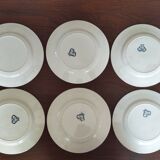 12 flat plates iron earth Salins, model Céline