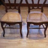 2 chaises cannées Louis Philippe
