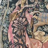 Vintage tapestry hand-screen printed in France