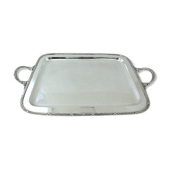 Serving tray metal silver style Louis-XVI