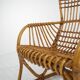Rattan and woven cane armchair, 1960s
