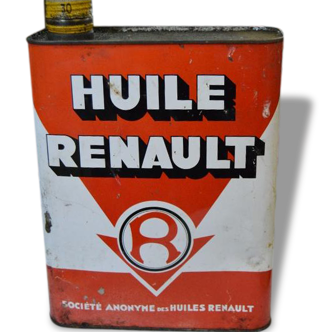 Bidon ancien d'huile Renault garage décoration