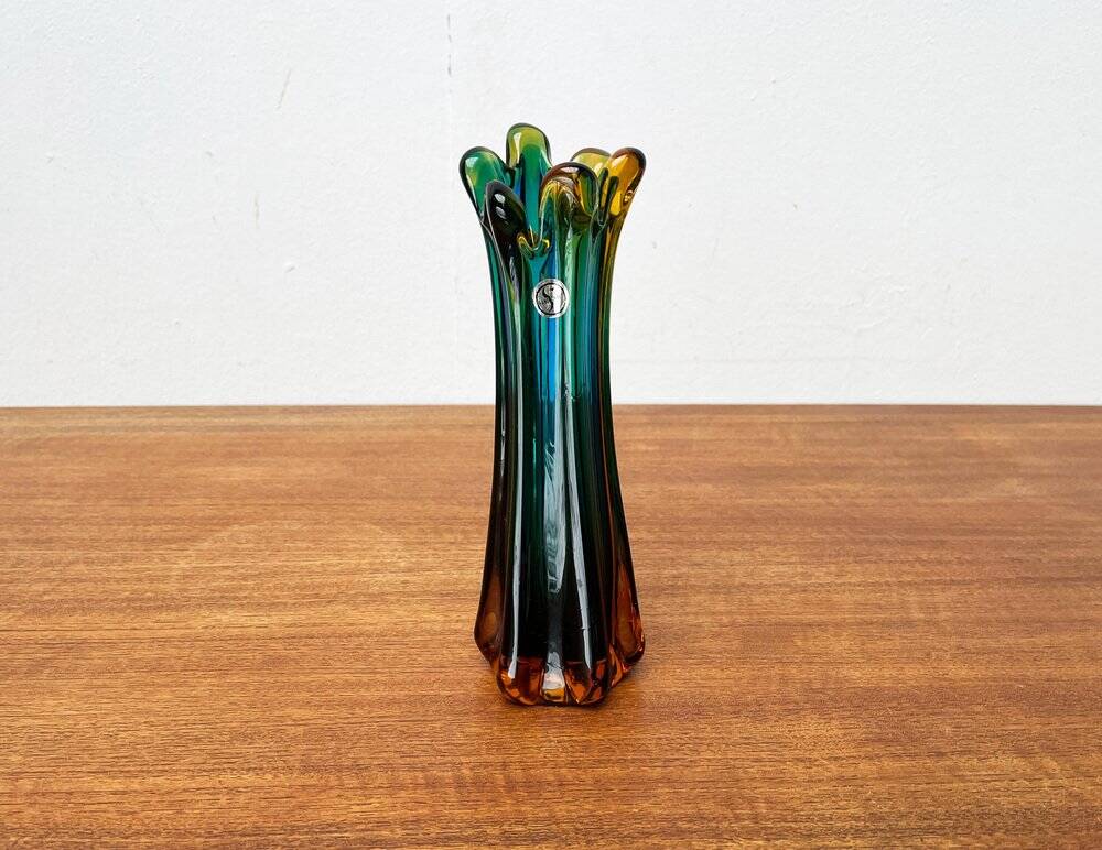 Italian Sommerso vase in Murano glass attributed to Flavio Poli for Seguso, 1970s.