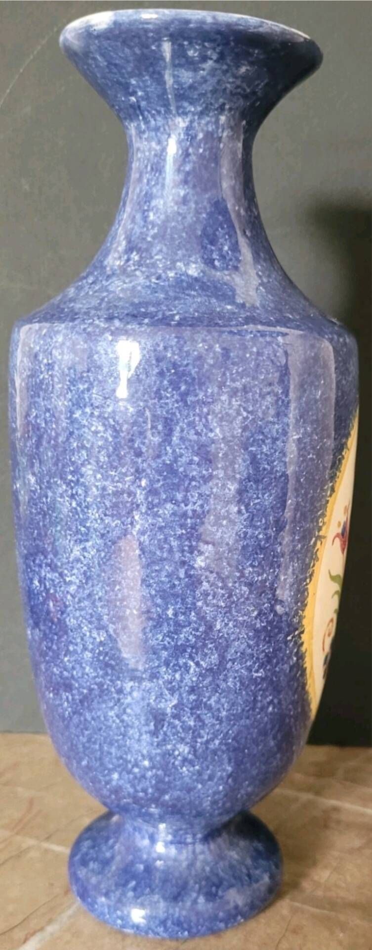 Hand-painted ceramic vase signed Koskinas, probably Greek.
