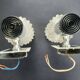 Pair of vintage Italian chrome wall lights by Targetti 1970