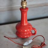 Glazed terracotta lamp, vintage lamp, table lamp, bedside lamp,