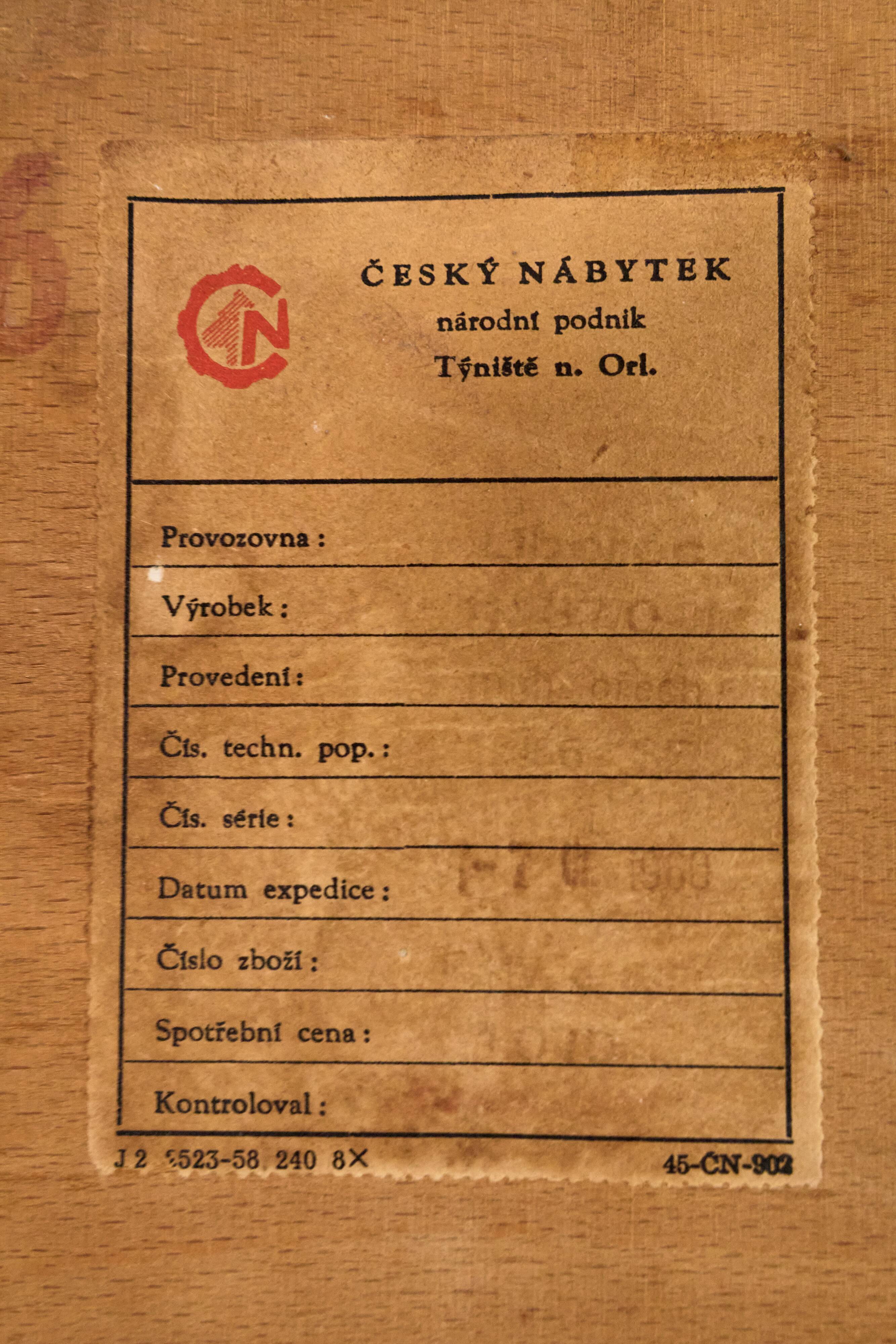 Art Deco Wardrobe, Český Nábytek, 1960, Czechoslovakia