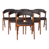 Lot de 6 chaises de salle à manger danoises en teck par Korup Stolefabrik – Milieu des années 1960