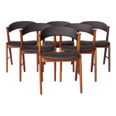Lot de 6 chaises de salle à manger danoises en teck par Korup Stolefabrik – Milieu des années 1960