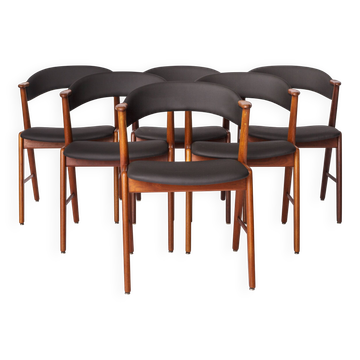 Lot de 6 chaises de salle à manger danoises en teck par Korup Stolefabrik – Milieu des années 1960