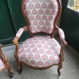Paire de fauteuils louis philippe en noyer