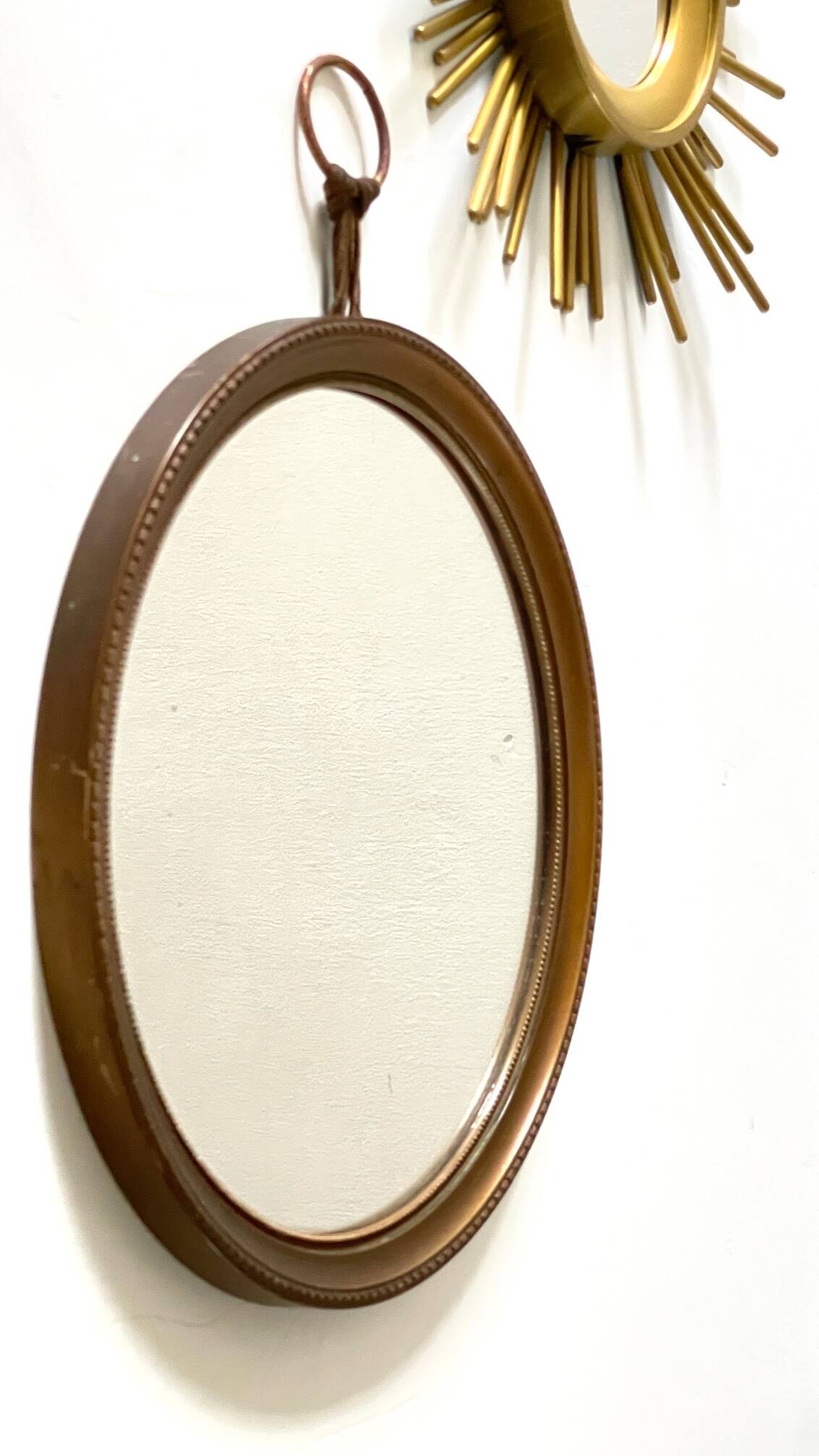 Duo of Vintage Golden SUN MIRRORS