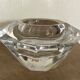 Glass table candle holder or crystal cast faceted diamond shape
