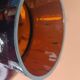 Vintage speckled amber blown glass conical vase