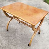 Side table on wheels Italian design 50s