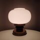 Lumière de table en bois et laiton années 70