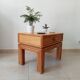 Vintage side table in bamboo and rattan from the 1970s.