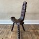 Chaise tripode en bois des années 50/60