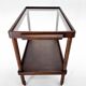 Chariot de Bar Art Déco en Bois avec Plateau en Verre, 1920
