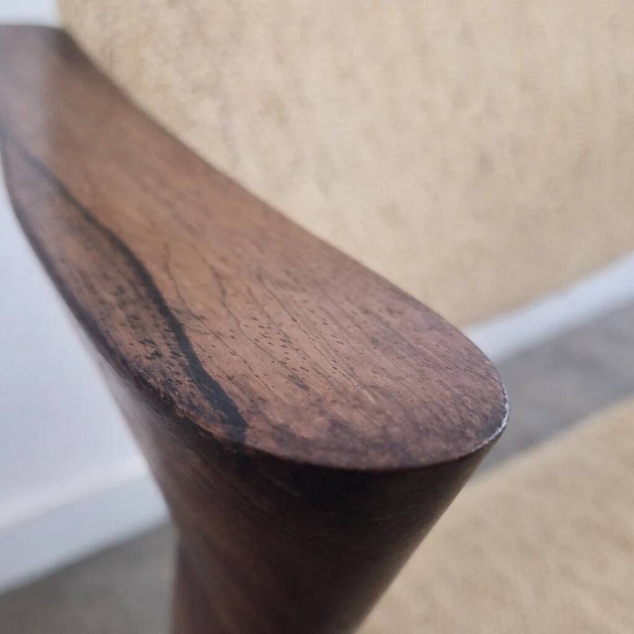 Rosewood and wool chair, model 42 by Kai Kristiansen for Korup Stolefabrik, Denmark, 1956.