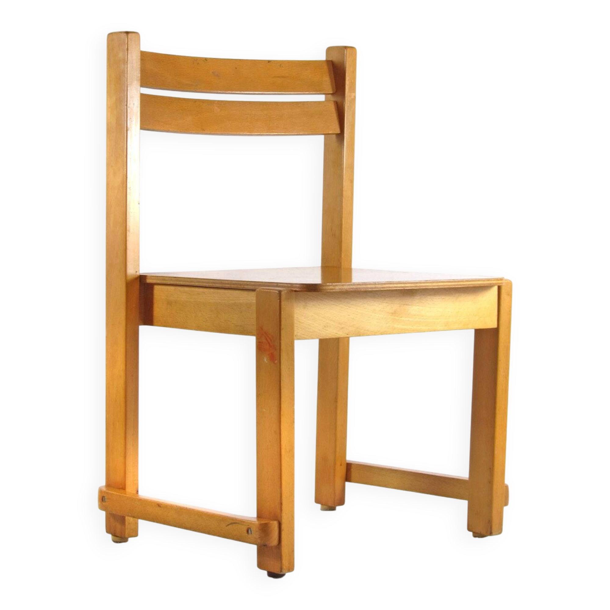 Children's chair in plywood in Scandinavian Danish style.