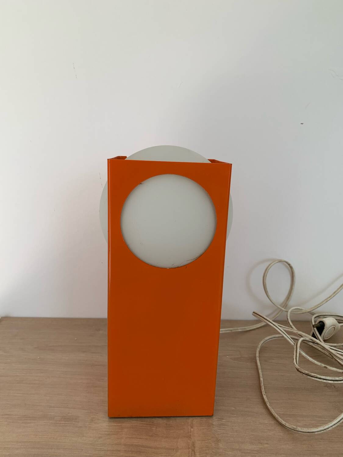 Orange Lamp Vintage Design Circa 1970 Space Age