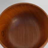 Mid-Century Modern Solid Teak Wood Bowl, Uppsala Slöjd, Sweden 1960s