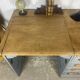 Bureau escamotable chêne patine