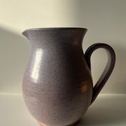 Vintage purple carafe with field flower patterns H:20cm