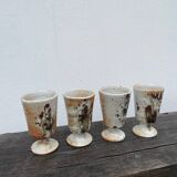 Signed stoneware cups