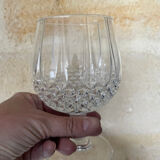 4 diamond point glass cognac or brandy glasses