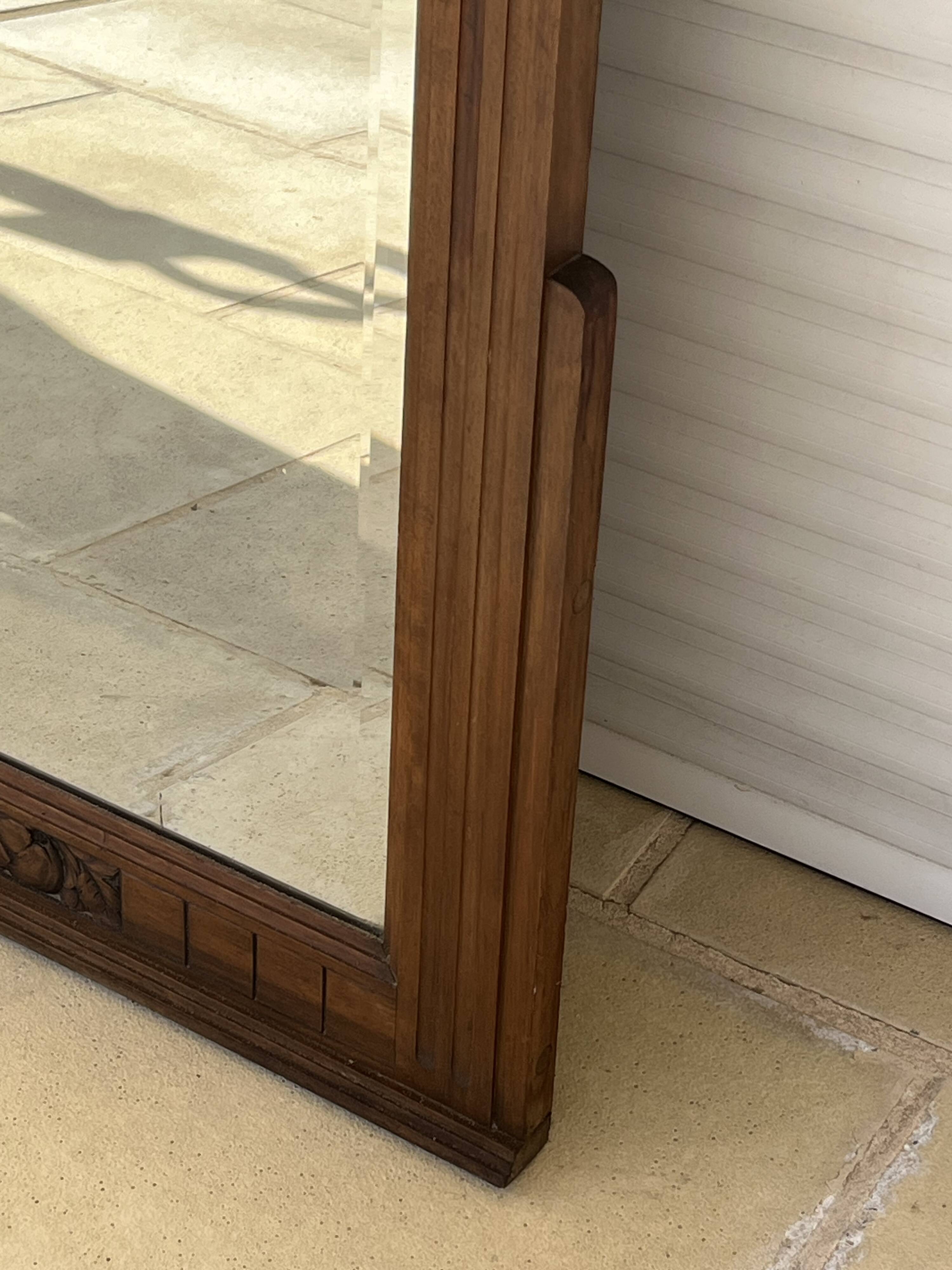 Art Deco wooden mirror