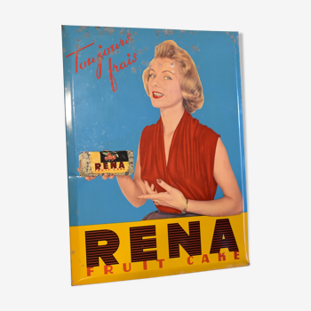 Plaque publicitaire cake Rena vintage