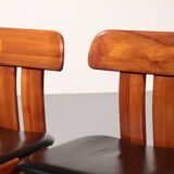 Mario Marenco Walnut Sapporo Dining Chairs for Mobilgirgi, 1970s